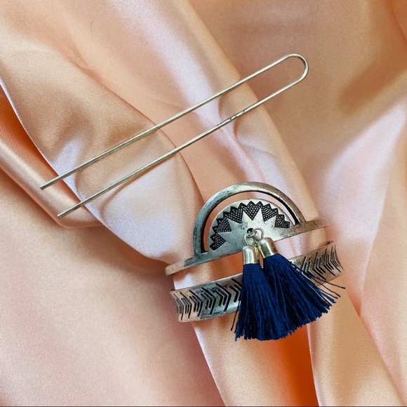 Boho Tassels Metal Hair pins Bun Cage - Picture 2 of 7